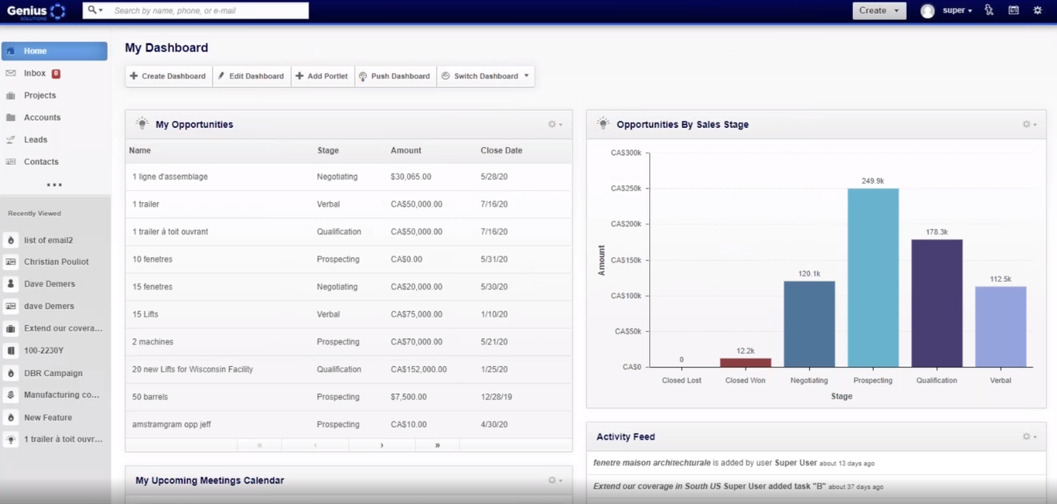 Genius ERP screenshot - 20 Meilleurs Logiciels ERP de Gestion de la Chaîne d’Approvisionnement de 2026