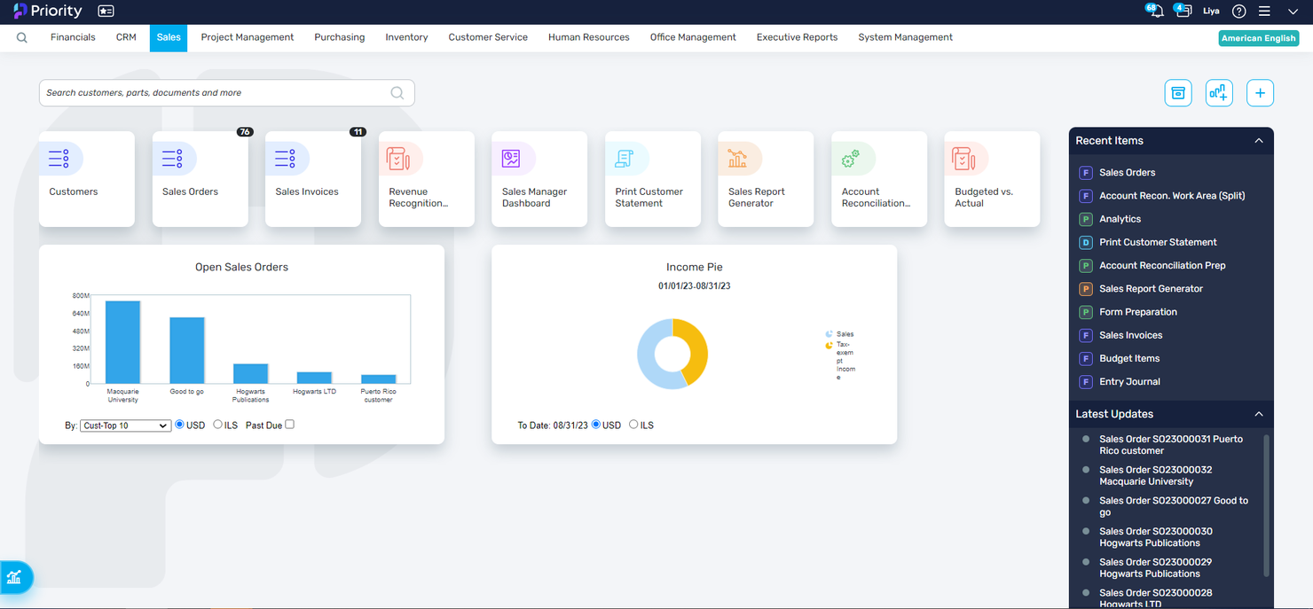 Priority screenshot - 20 Beste ERP-Software für Lieferkettenmanagement 2026