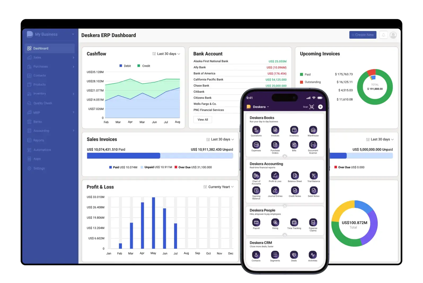 Deskera screenshot - 20 Meilleurs Logiciels ERP de Gestion de la Chaîne d’Approvisionnement de 2026