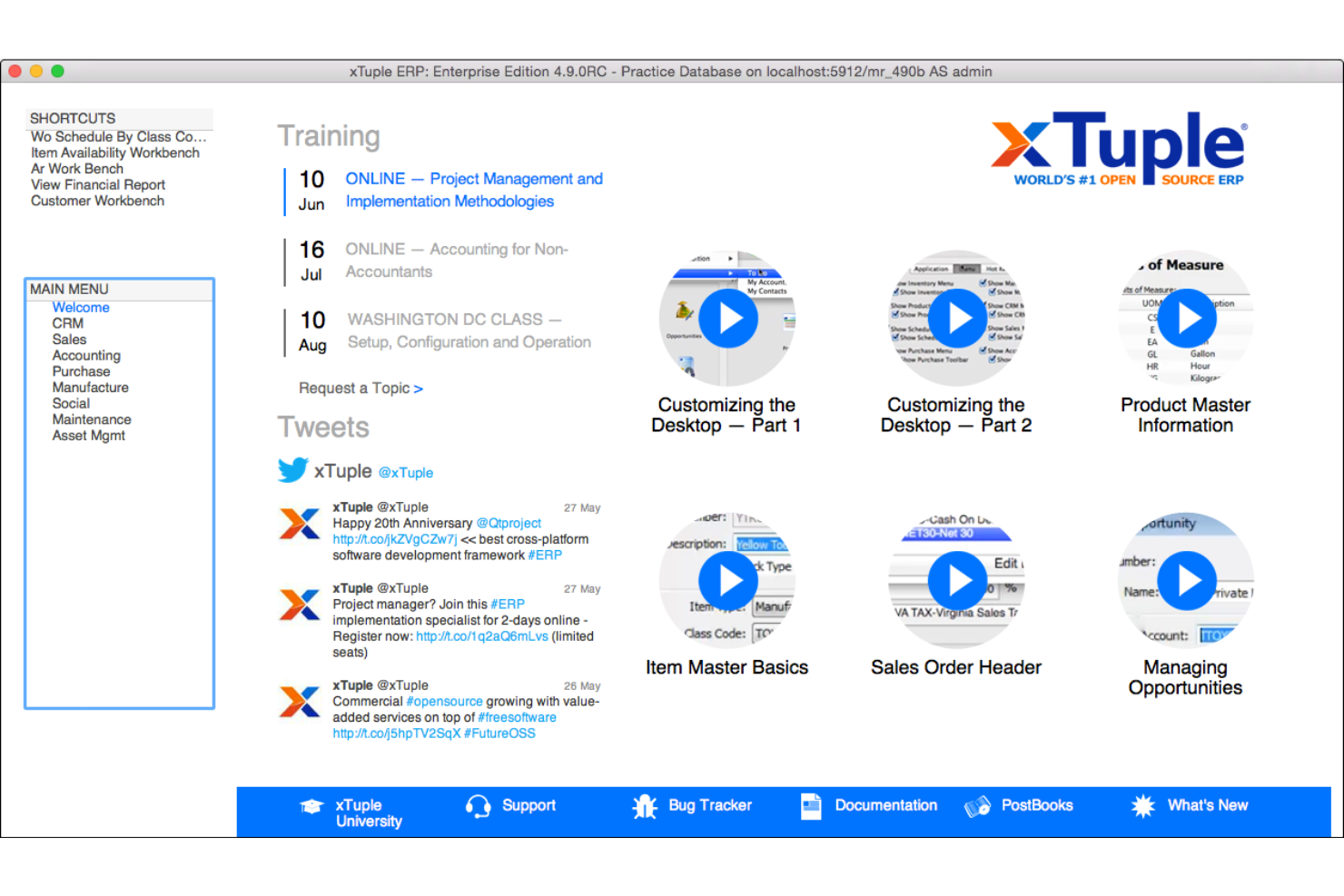 xTuple screenshot - 20 Meilleurs Logiciels ERP de Distribution de 2026