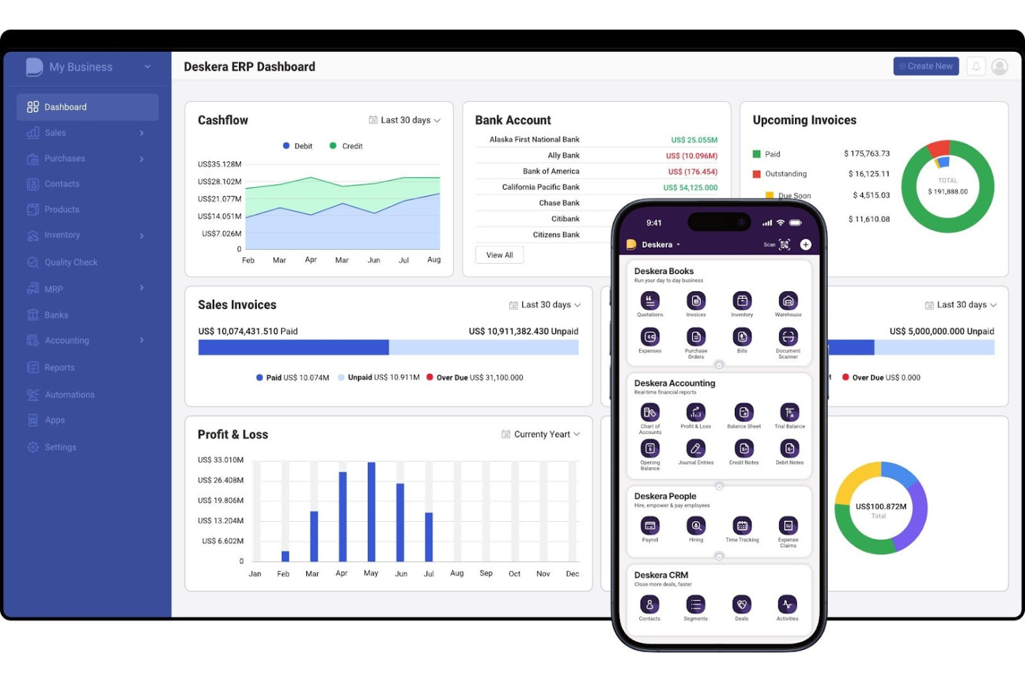 Deskera screenshot - 20 Meilleurs Logiciels ERP de Distribution de 2026