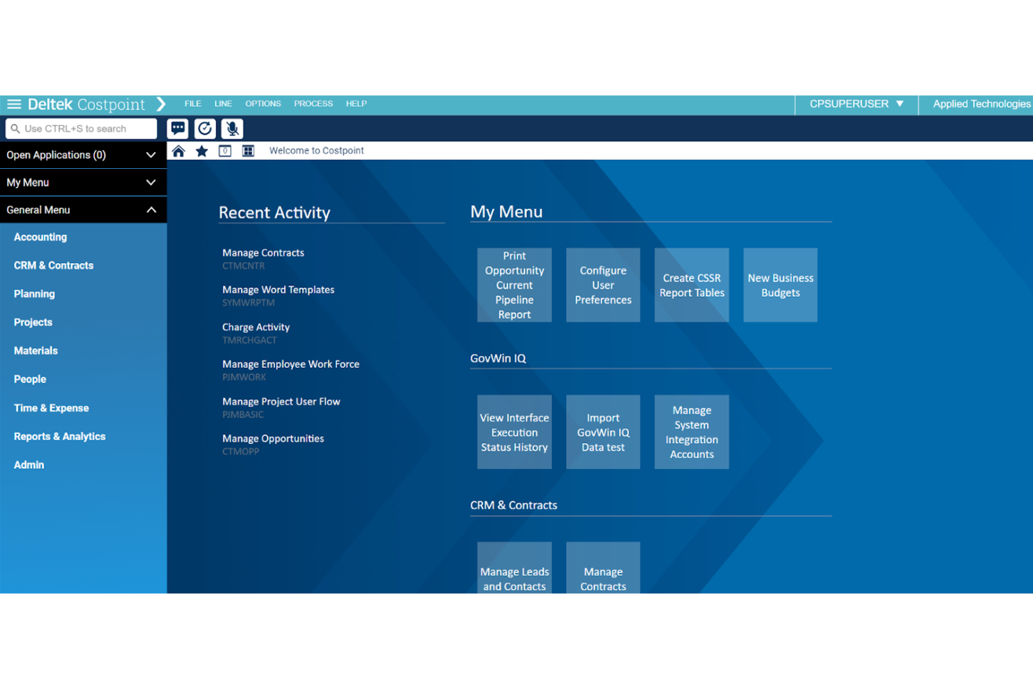 Deltek Costpoint screenshot - 20 Beste ERP-Systeme für mittelständische Unternehmen – Test &amp; Vergleich für 2026