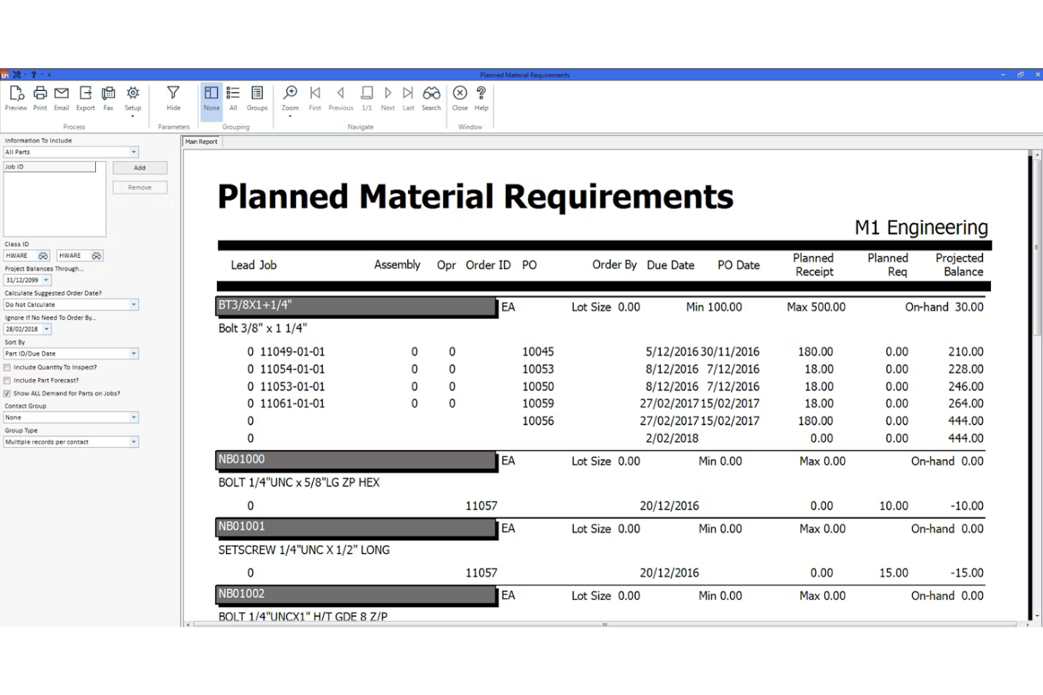 ECI M1 screenshot - 20 Beste ERP-Systeme für mittelständische Unternehmen – Test &amp; Vergleich für 2026