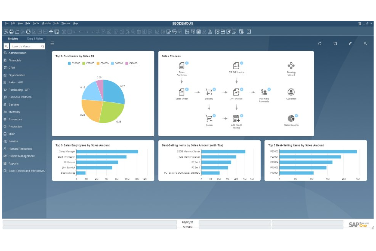 SAP Business One screenshot - 20 Beste ERP-Software Für Die Druckindustrie Im Jahr 2026 Bewertet