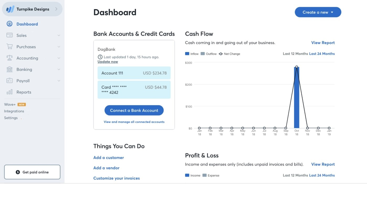 Wave screenshot - 19 Beste Buchhaltungssoftware für Werbeagenturen und Marketing im Test 2026