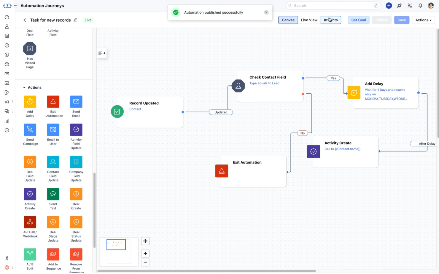 SalesmateCRM screenshot - 17 Beste CRM-Software für Finanzdienstleistungen im Test 2026