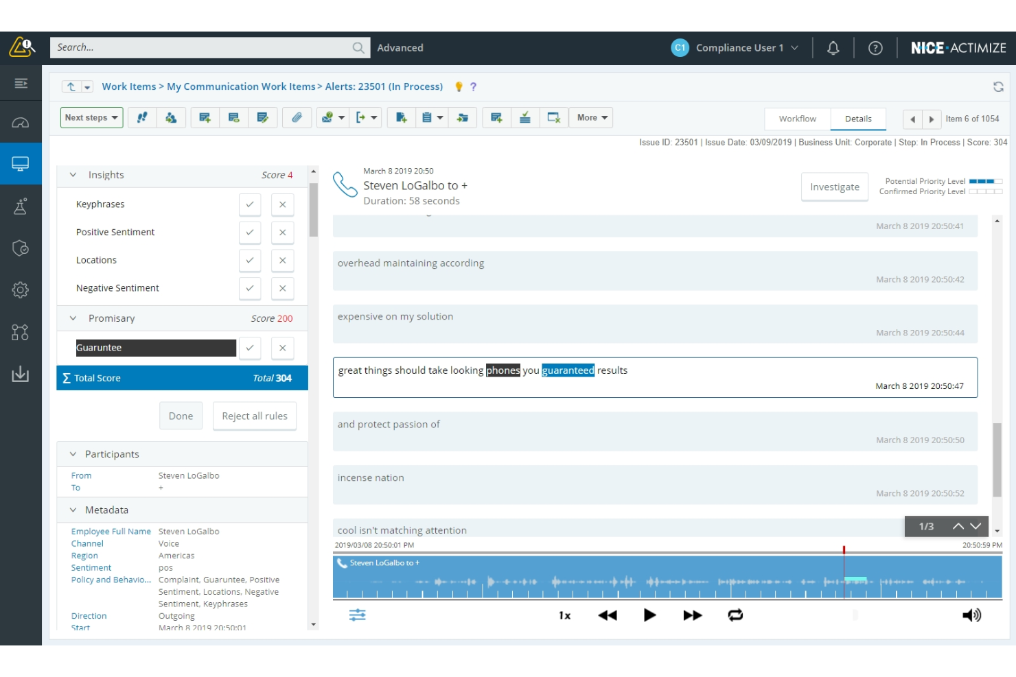 Actimize screenshot - 20 Meilleurs Logiciels de Conformité Financière Pour 2027
