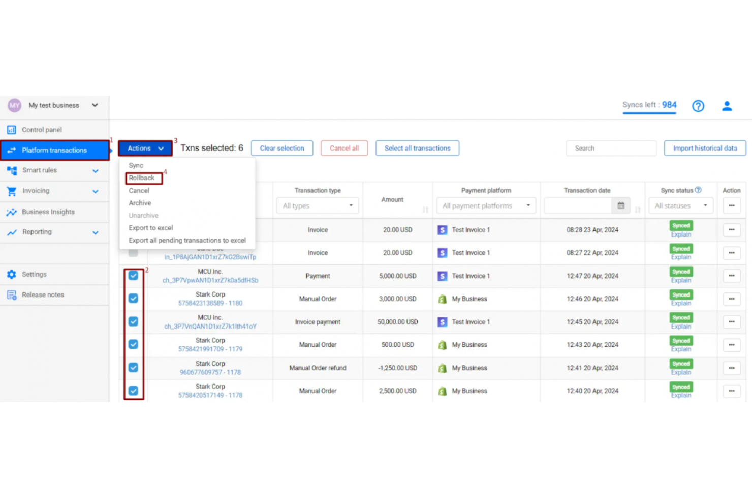 Synder screenshot - 22 beste QuickBooks-Alternativen im Test 2026