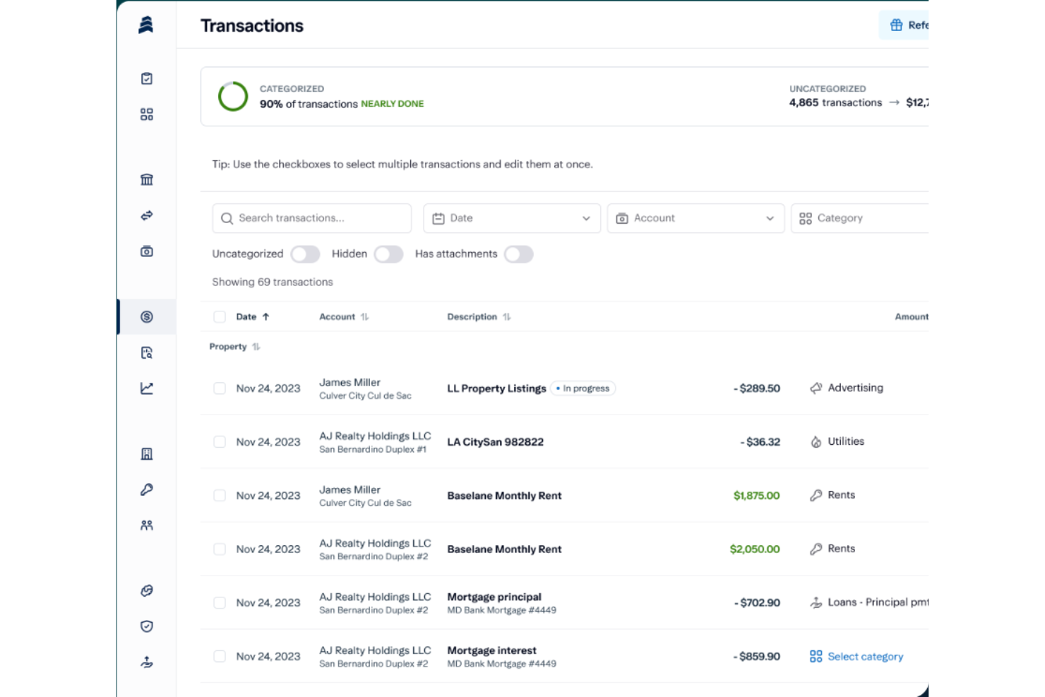 Baselane screenshot - 22 beste QuickBooks-Alternativen im Test 2026