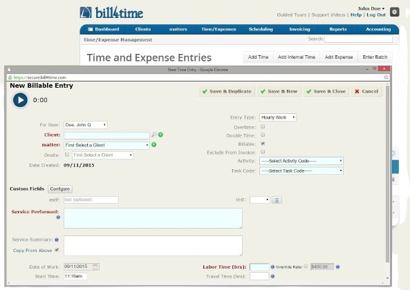 Bill4time screenshot - 19 Meilleurs Logiciels de Facturation Commerciale Passés en Revue en 2026