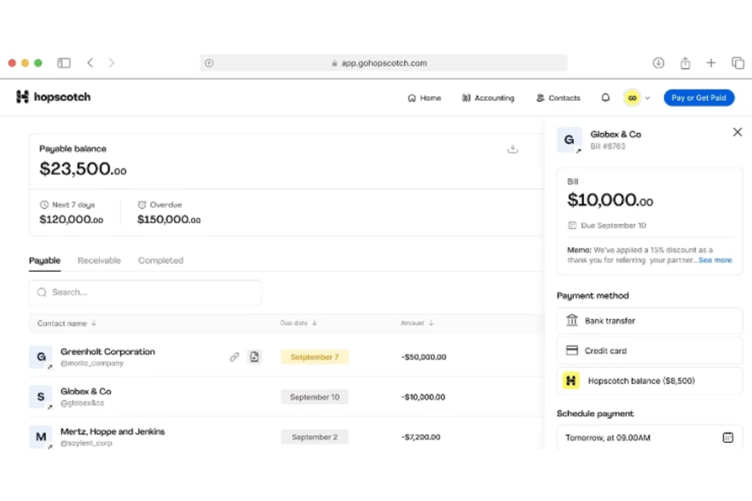 Hopscotch screenshot - 20 Beste Kostenlose Rechnungssoftware im Test 2026