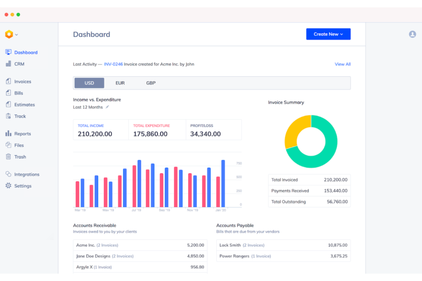 Hiveage screenshot - 20 Beste Kostenlose Rechnungssoftware im Test 2026