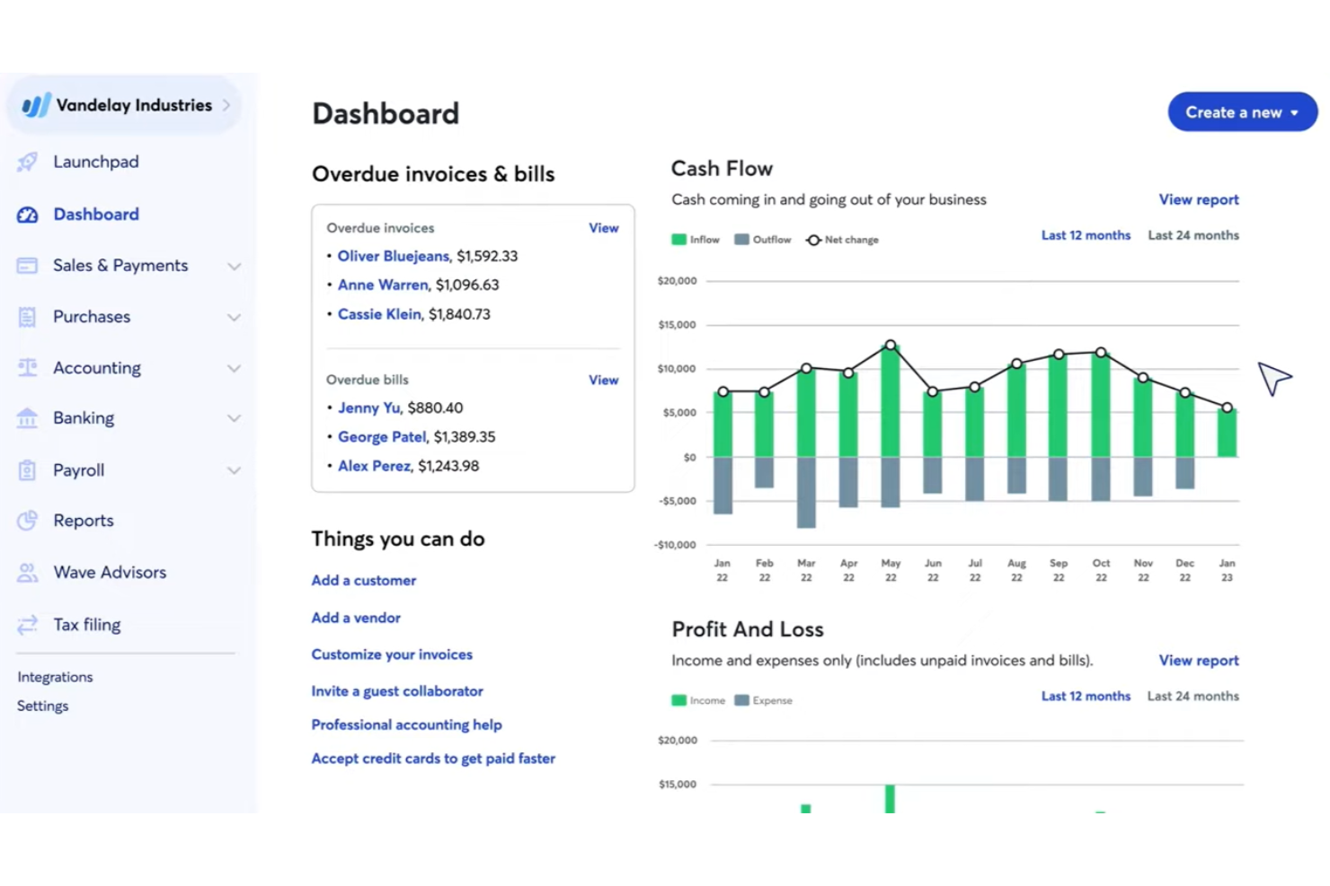 Wave screenshot - 20 Beste Kostenlose Rechnungssoftware im Test 2026
