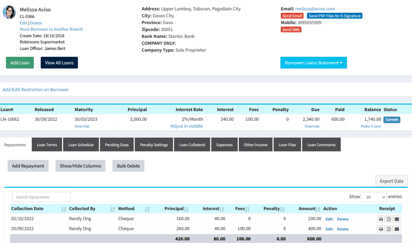 Loandisk screenshot - 20 Meilleurs Logiciels de Gestion de Prêts Passés en Revue en 2026