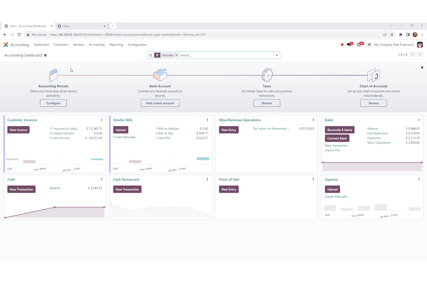 Odoo screenshot - 20 Meilleurs Logiciels de Comptabilité pour Restaurants Passés en Revue en 2026