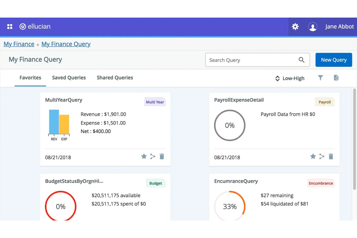 Ellucian Banner Finance screenshot - 18 Beste Buchhaltungssoftware für das Gesundheitswesen im Test 2026