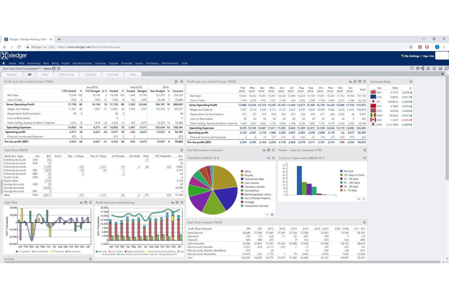 Xledger screenshot - Die 20 besten NetSuite-Alternativen im Test 2026