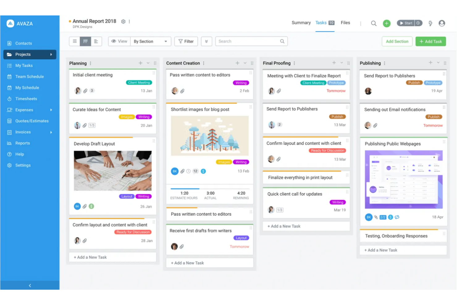 Avaza screenshot - 20 Beste Kostenlose Ausgaben-Tracking-Software Im Test 2026