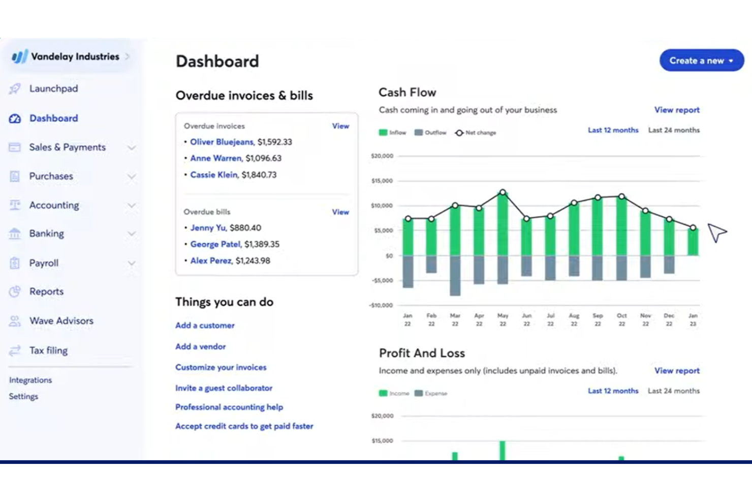 Wave screenshot - 20 Beste Kostenlose Ausgaben-Tracking-Software Im Test 2026