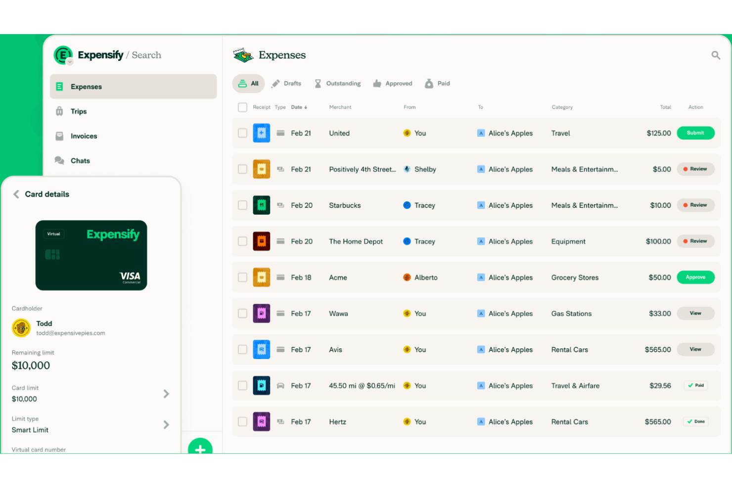 Expensify screenshot - 20 Beste Kostenlose Ausgaben-Tracking-Software Im Test 2026