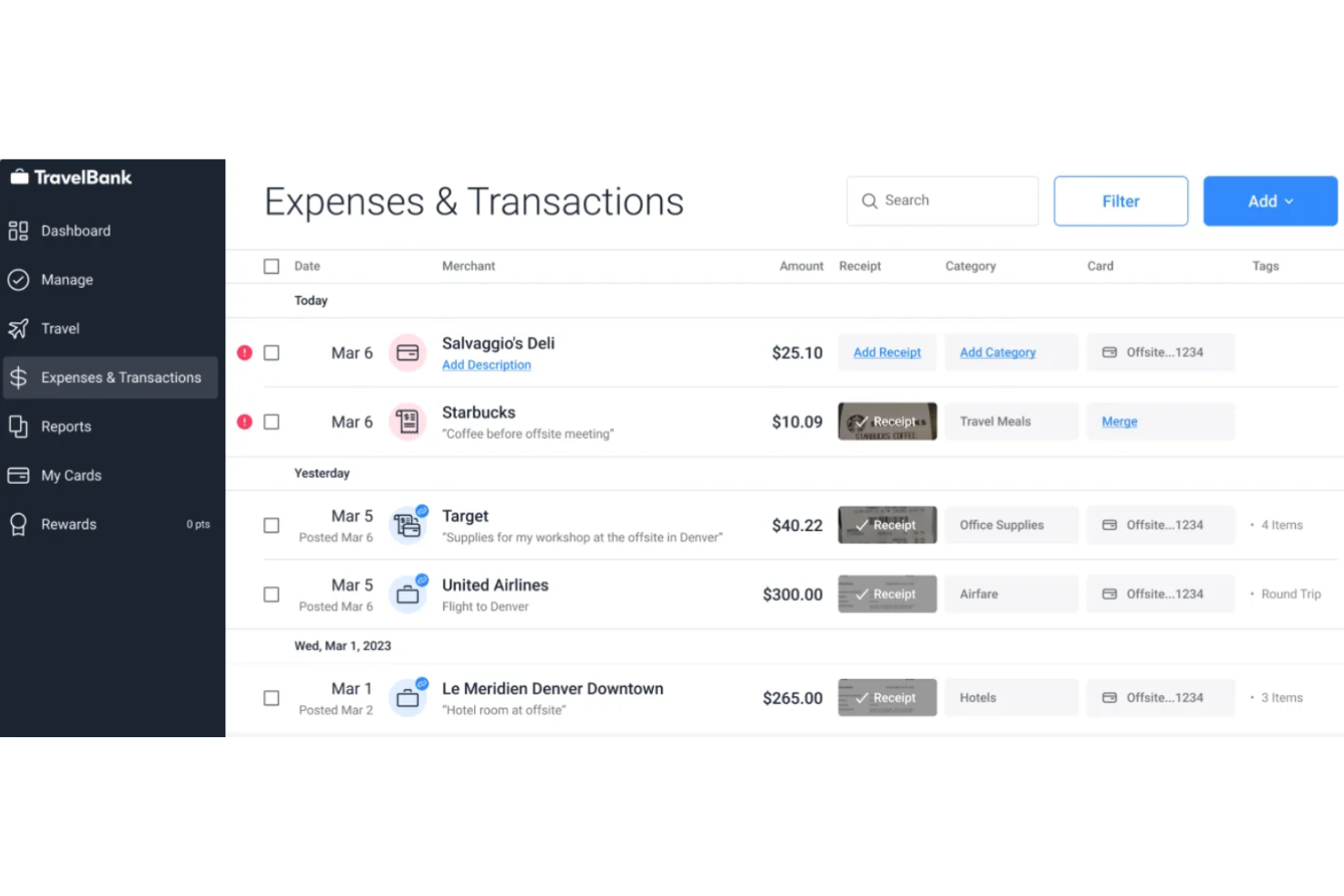TravelBank screenshot - 20 Beste Kostenlose Ausgaben-Tracking-Software Im Test 2026
