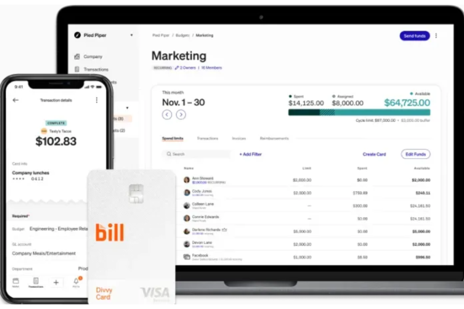 BILL Spend &amp; Expense screenshot - 20 Beste Kostenlose Ausgaben-Tracking-Software Im Test 2026