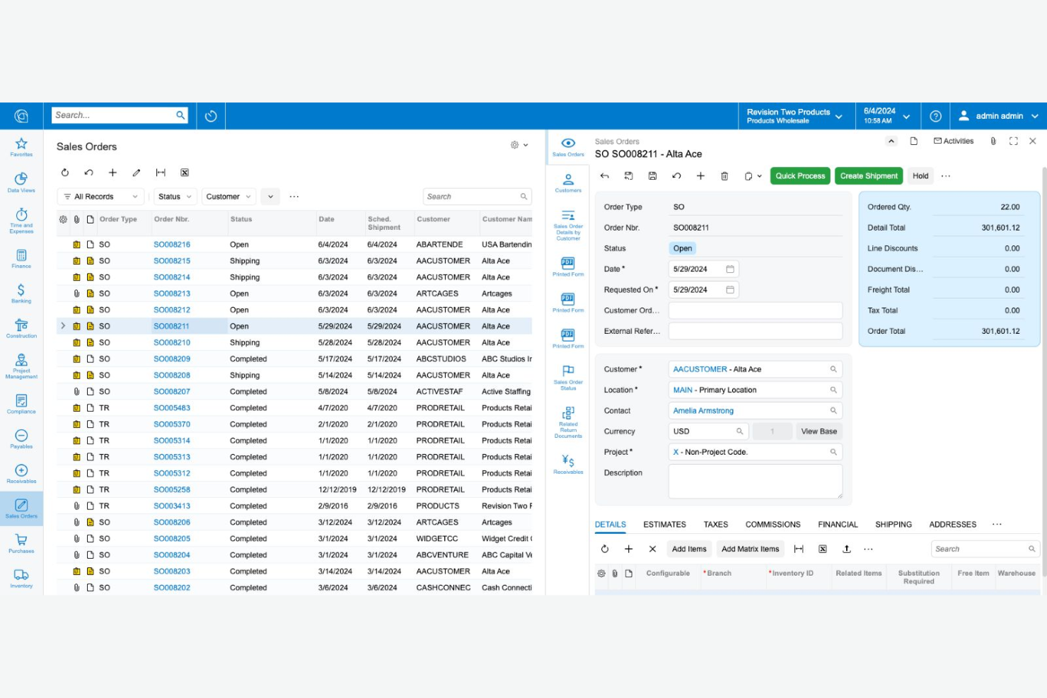 Acumatica screenshot - 10 beste ERP-Budgetierungssoftware-Lösungen für 2026