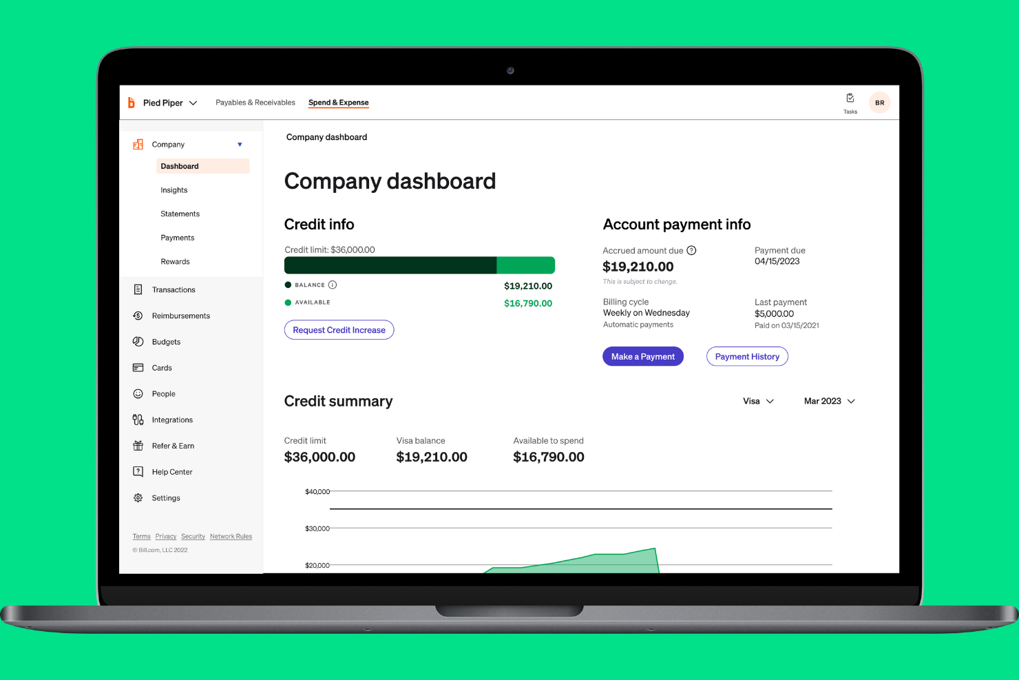 BILL Spend &amp; Expense screenshot - 11 Beste Ausgabenverwaltungssoftware für kleine Unternehmen im Jahr 2026