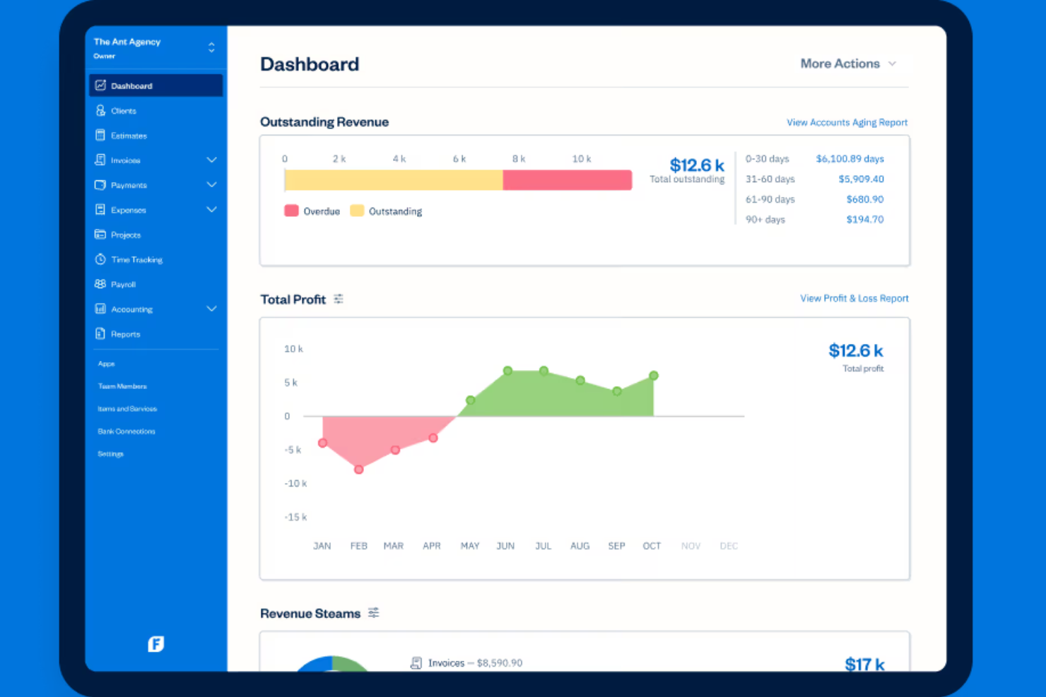 FreshBooks screenshot - 11 Beste Ausgabenverwaltungssoftware für kleine Unternehmen im Jahr 2026