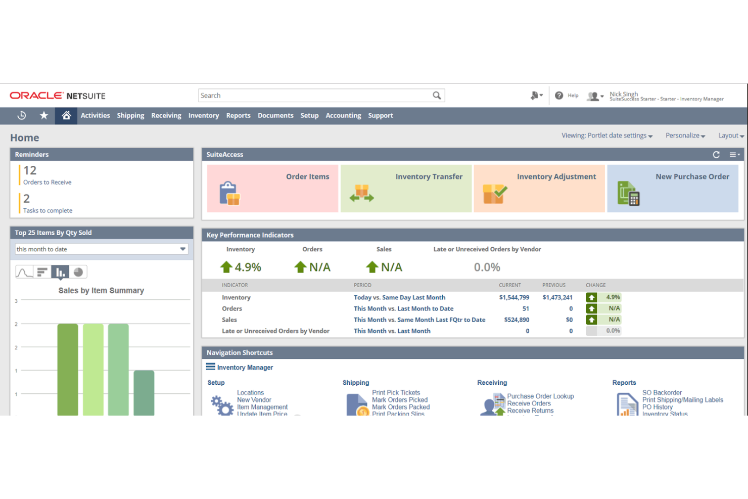 Oracle NetSuite screenshot - 10 meilleurs logiciels de gestion intégrée pour le pétrole et le gaz en 2026