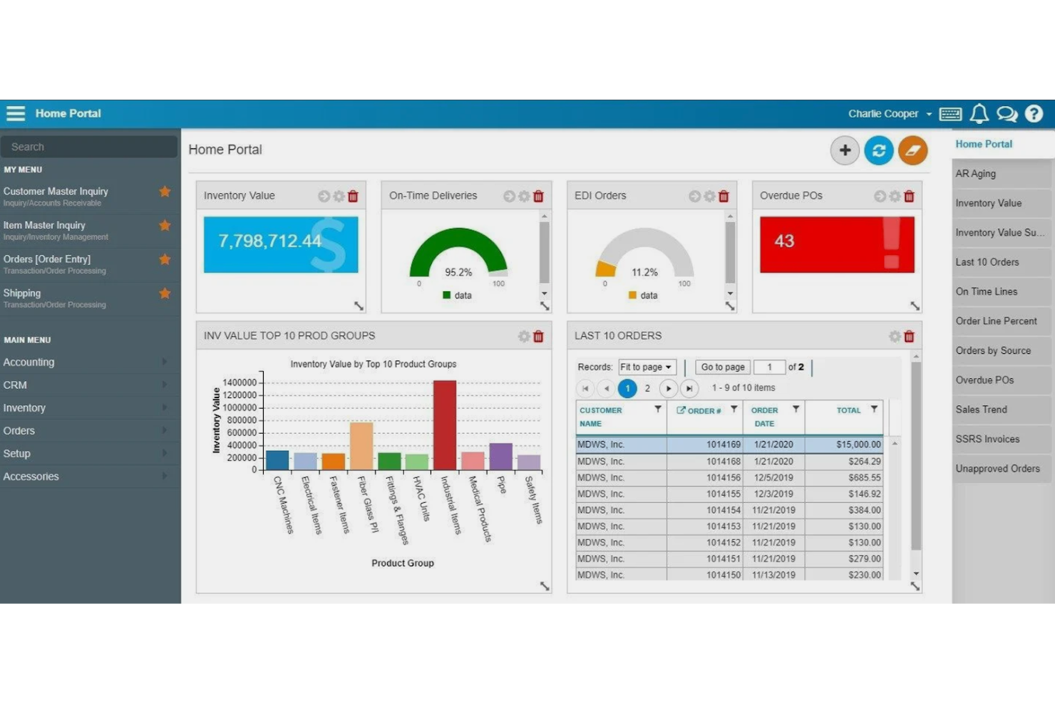 Epicor ERP screenshot - 10 beste Öl- und Gas-ERP-Softwares im Jahr 2026