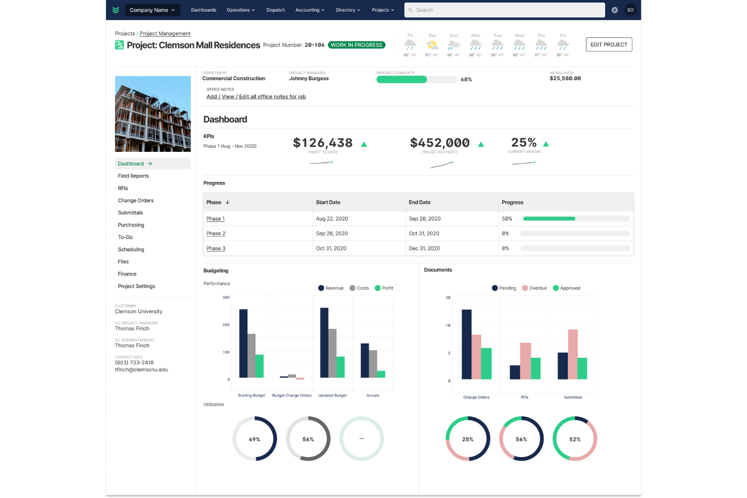 BuildOps screenshot - 13 Kostenverfolgungs-Tools für die Baubranche 2026