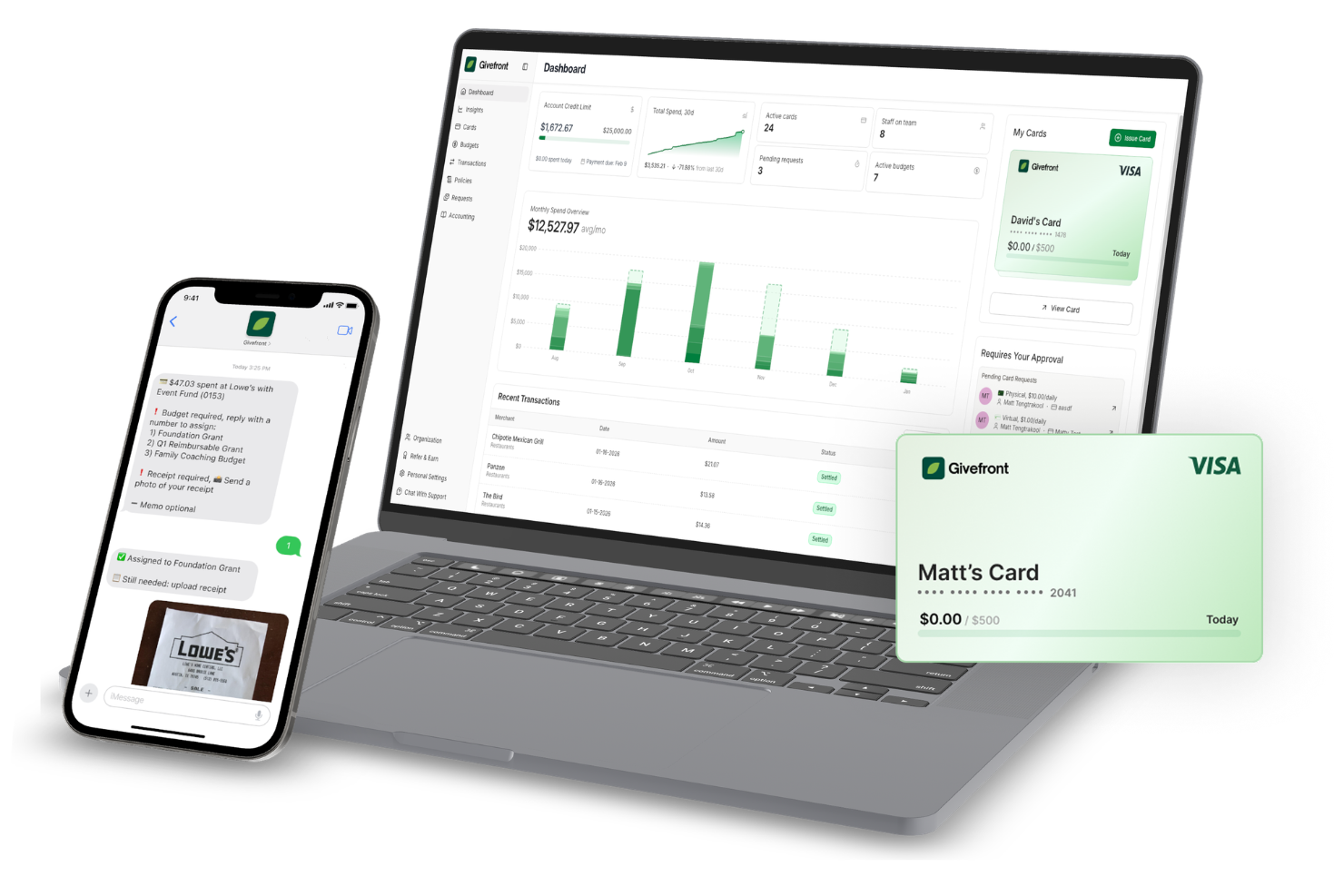 Givefront screenshot - 15 Softwarelösungen für Ausgabenmanagement für gemeinnützige Organisationen im Jahr 2026