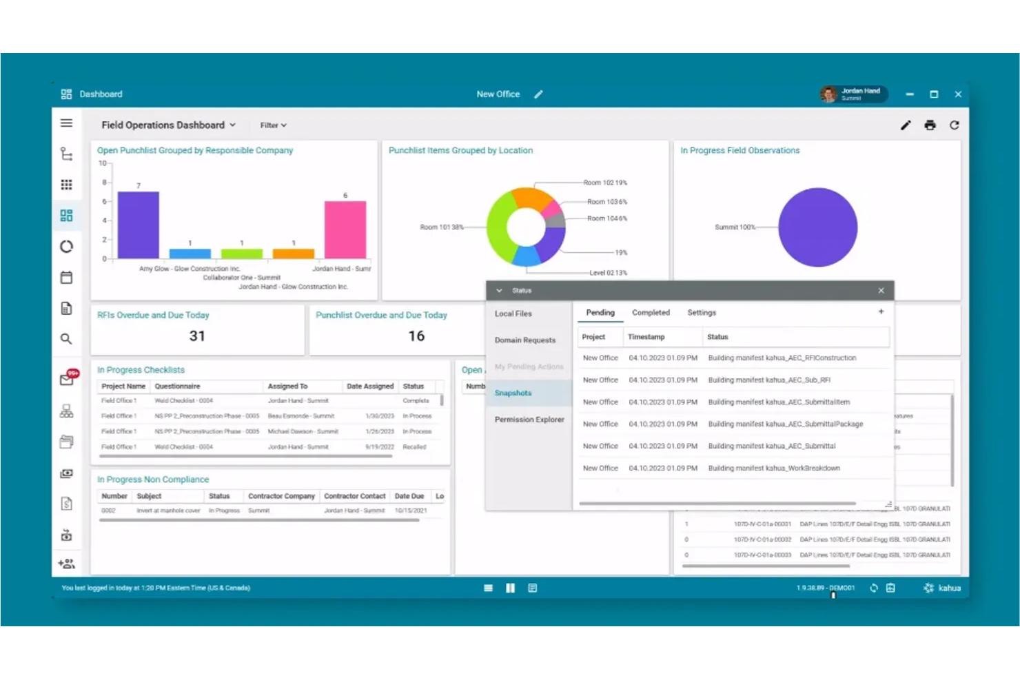 Kahua screenshot - 19 beste Kostenmanagement-Software im Test 2026