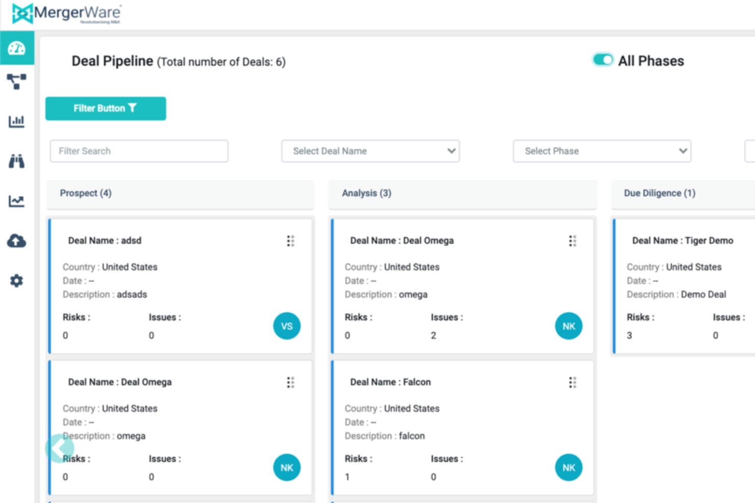 MergerWare screenshot - 11 Meilleurs Logiciels de Gestion des Transactions Fusions-Acquisitions Passés en Revue en 2026