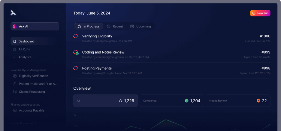 Thoughtful AI screenshot - 12 Beste KI-Abrechnungssoftware im Test 2026