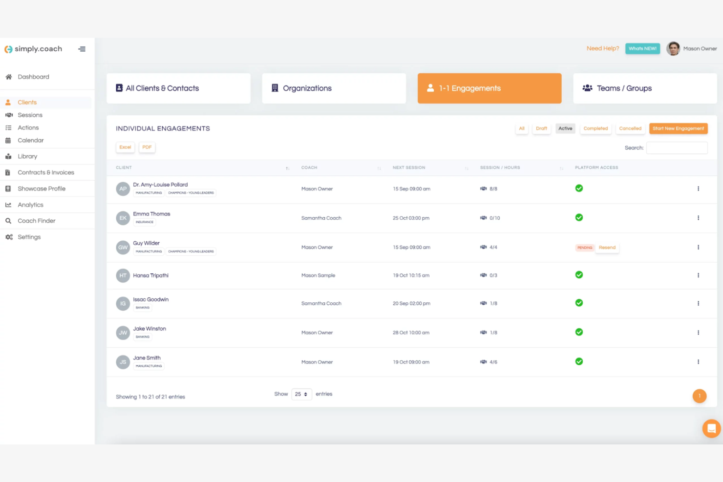 Simply.Coach screenshot - 18 Beste Terminplanungs- und Rechnungsstellungssoftware im Test 2026