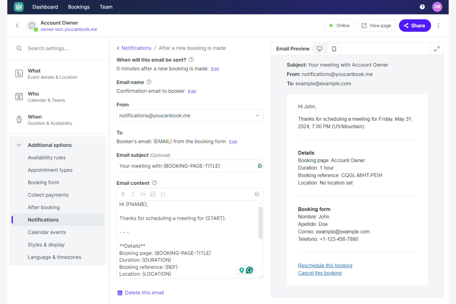 YouCanBookMe screenshot - 18 meilleurs logiciels de planification et de facturation évalués en 2026