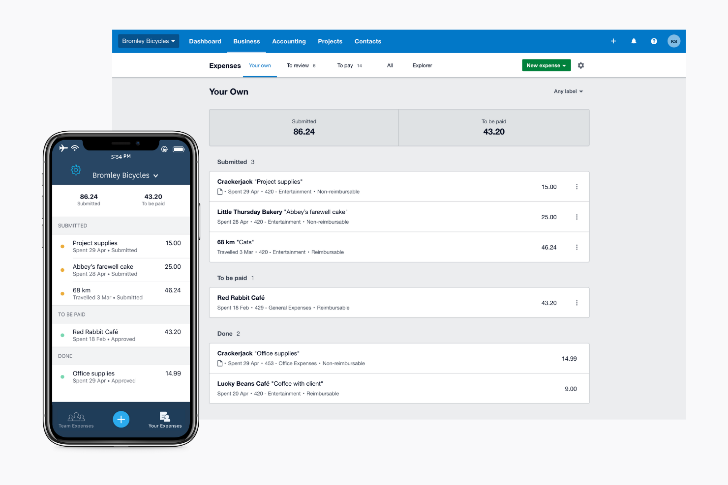 Xero screenshot - 19 Meilleurs Logiciels de Remboursement de Dépenses Passés en Revue en 2026