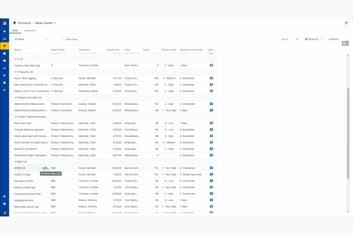 Planview Vantage screenshot - 14 Beste Portfolio-Management-Software im Jahr 2026 getestet