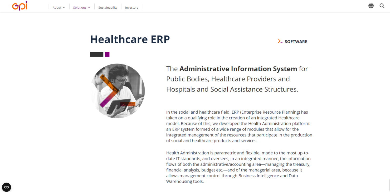 GPI screenshot - 12 Beste ERP-Healthcare-Lösungen im Test 2026