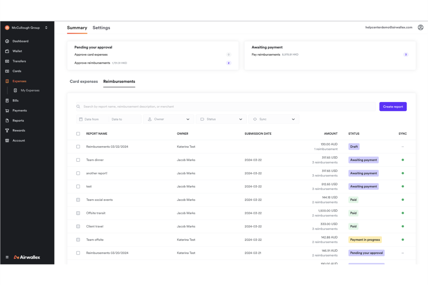 Airwallex screenshot - 20 Meilleurs Logiciels de Gestion des Dépenses de 2026