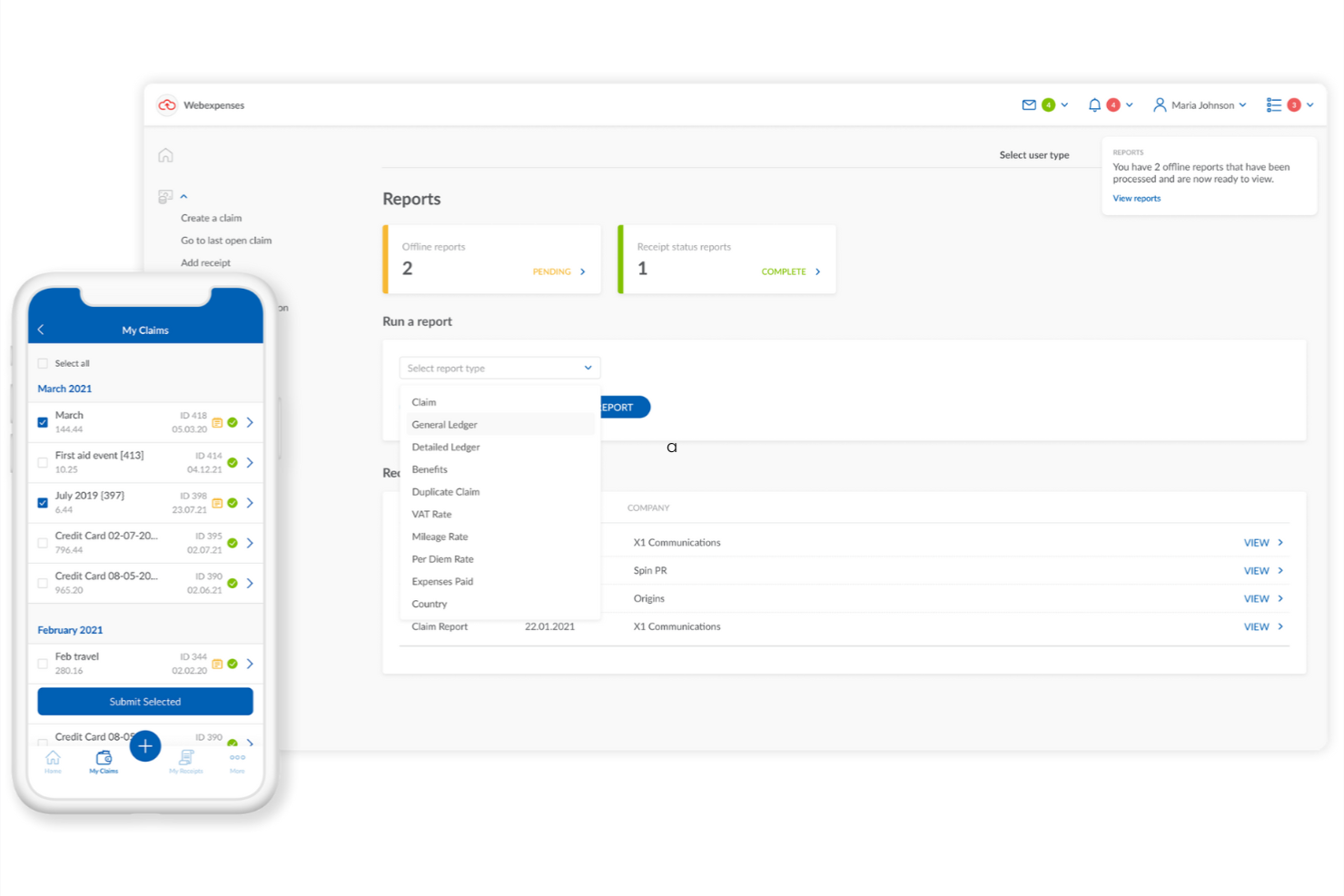Webexpenses screenshot - 20 Meilleurs Logiciels de Gestion des Dépenses de 2026