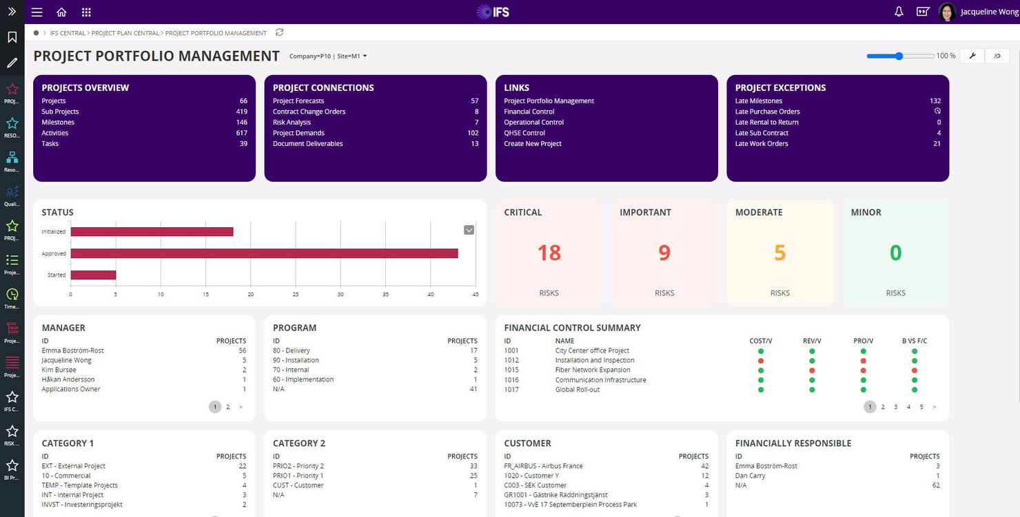 IFS screenshot - 10 Meilleurs Logiciels EDI ERP Passés en Revue en 2026