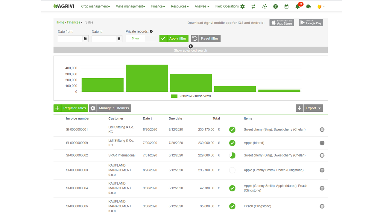 Agrivi screenshot - 10 beste Landwirtschafts-ERP im Jahr 2026 getestet