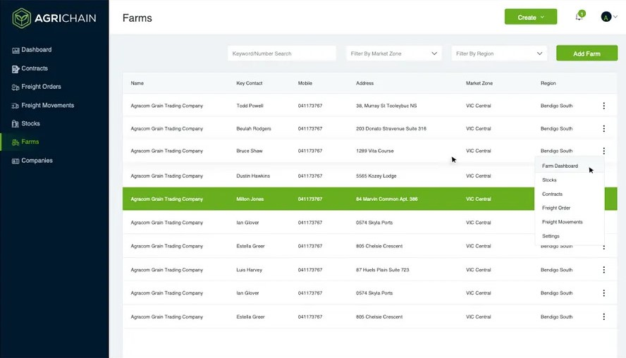 AgriChain screenshot - 10 beste Landwirtschafts-ERP im Jahr 2026 getestet
