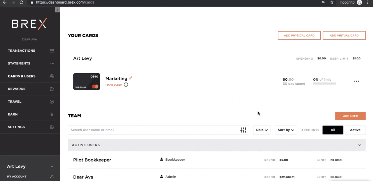 Brex screenshot - Die 20 besten Ausgabenmanagement-Softwares im Test 2026