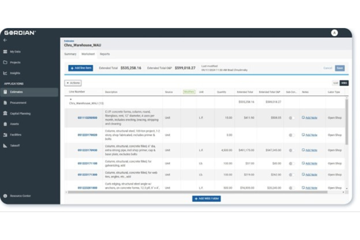Gordian screenshot - 12 Beste Software für Kapitalplanung im Test 2026