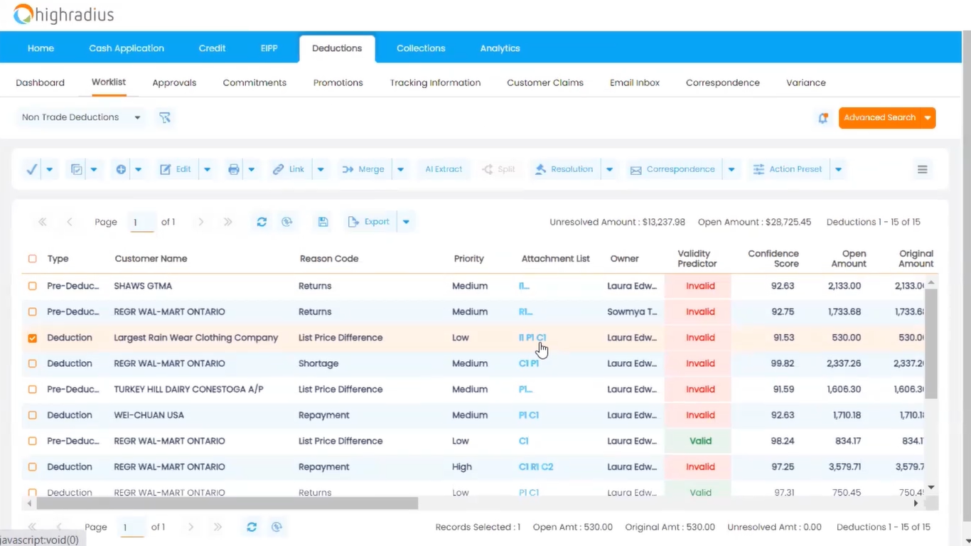 HighRadius screenshot - 15 Beste Hauptbuchsoftware für kleine Unternehmen im Jahr 2026 getestet