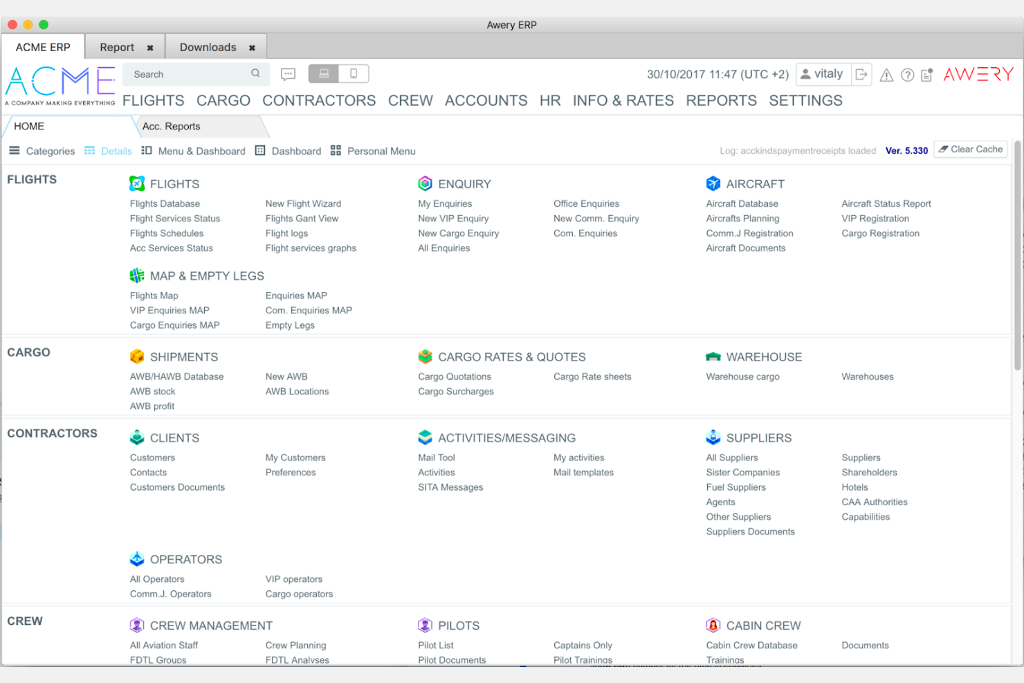 Awery ERP screenshot - 12 Beste Luftfahrt-ERP im Test 2026